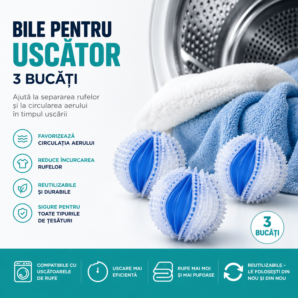 Bile pentru Uscător – Set 3 buc.
